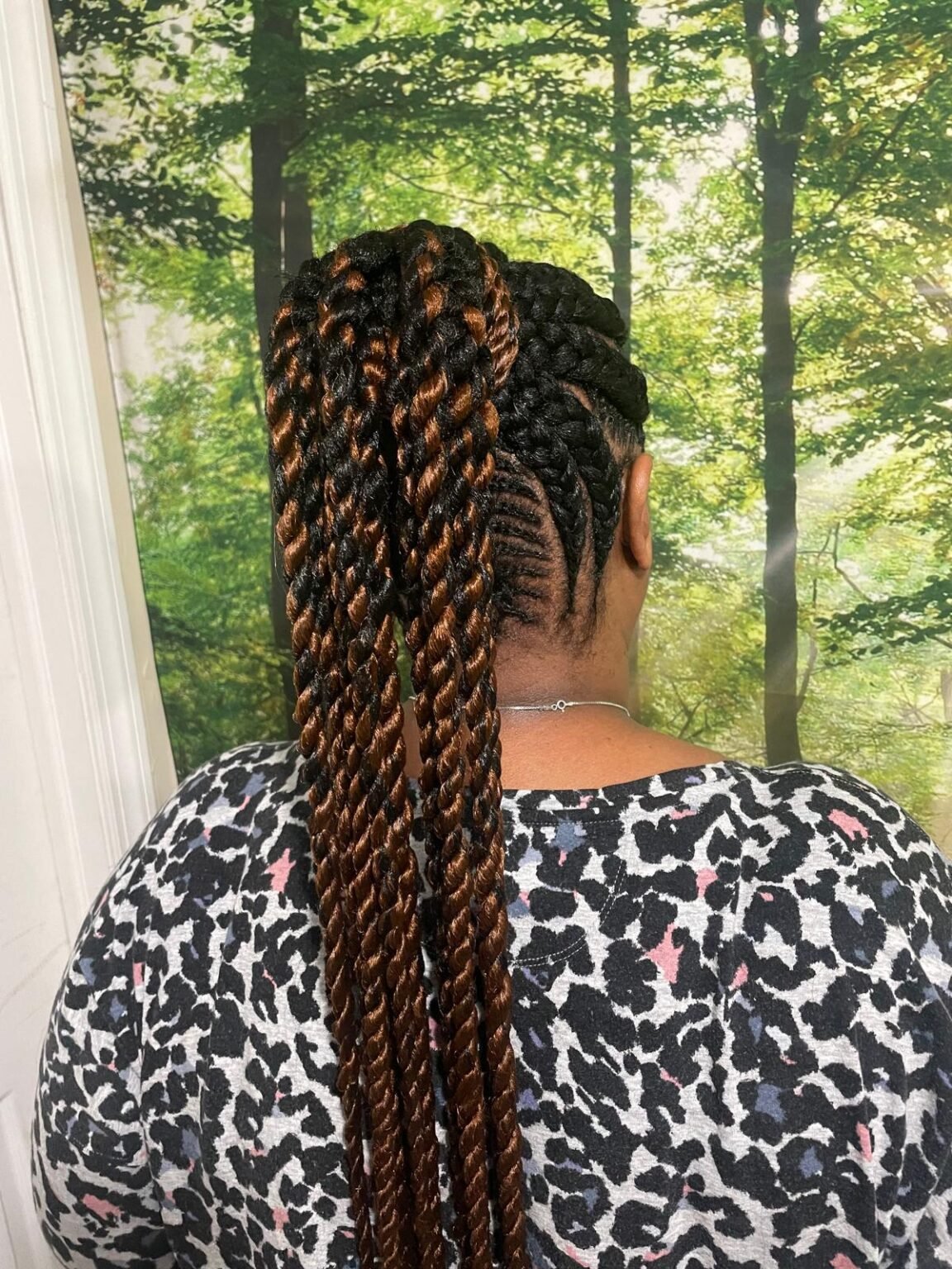 big corn rows hair salon